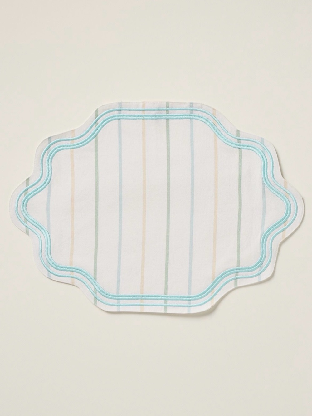 Madeline Embroidered Striped Placemat